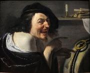 Paulus Moreelse Democrite oil painting